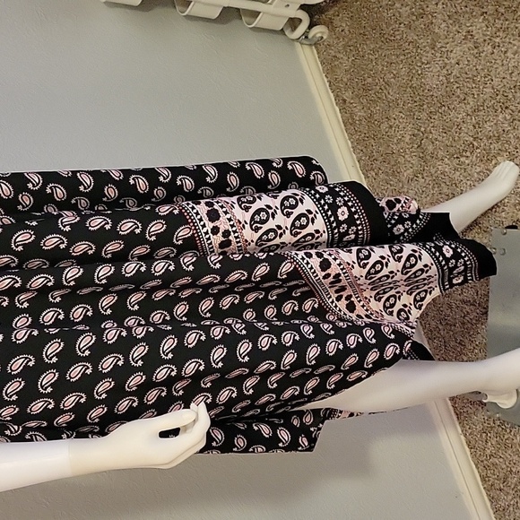 MAGIC 1990s Paisley Assymetric Handkerchief Sharkbite Spaghetti Strap Slip Dress - Picture 5 of 11